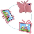 thumbnail image 4 of Allytech Kids Case for Apple iPad 10th Generation 10.9", Cute Butterfly EXA Non-Toxic Rubber Kickstand Cover for Girls Child Proof Shockproof Drop Protection Case for iPhone 10 2022 - Pink, 4 of 7