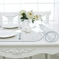 thumbnail image 1 of Waterproof Tablecloth PVC Clear Oil-proof Cloth Round Plastic Home Hotel Dining Table Mat Protector, 1 of 8