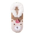 thumbnail image 3 of Fabrcox Womens Plush Indoor Slipper Socks, Christmas Holiday Print, Non Slip Grippers Cozy Winter Fuzzy Socks, Loungewear Sleep Socks for Home (F), 3 of 7