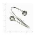 thumbnail image 2 of White Sterling Silver bracelet Bangle Diamond-cut 2 mm, 2 of 2