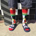thumbnail image 2 of Skater Alien on a Half Pike Watermelon Socks (Adult Large - Men's Shoe Sizes 8-12), 2 of 7