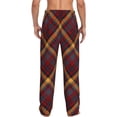 thumbnail image 7 of Salouo Buffalo Check Plaid Print Pajama Pants for Men, Lounge Pants Elastic Waistband Casual Men's sleepwear Loungewear Sleep Pajama Pant -X-Large, 7 of 7