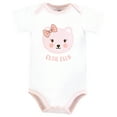 thumbnail image 3 of Hudson Baby Infant Girl Cotton Bodysuits, Cutie Bear, 0-3 Months, 3 of 3