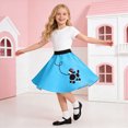 thumbnail image 5 of NOLDARES 50s Costumes for Girls 50s Poodle Dress with Polka-Dot Printed Scarf for Kids Halloween Costume(Blue,7-12 Years), 5 of 6