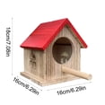 thumbnail image 3 of Casita de pájaros de madera – Nido de madera maciza impermeable para colgar al aire libre, mini comedero para pájaros resistente a la intemperie para anidar y alimentar en el jardín, patio o terraza., 3 of 6