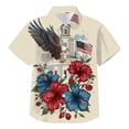 thumbnail image 4 of Staki 4th of July Shirt for Kids Girls Classic Woven Button-Down Short-Sleeve Hawaiian Shirt with Pocket for Kids 4T 5T 218T(Blue,7-8 Years), 4 of 4