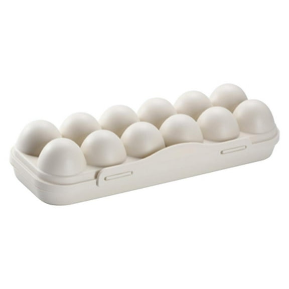 SDJMa Kitchen Egg Holder for Refrigerator, Fridge Organizers and Storage Clear, BPA-Free Plastic Storage Containers with Lid & Handles, 12 Eggs Tray Bins