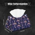 thumbnail image 5 of Pofeuu Floral Hippie Mushrooms Print Tissue Box Cover, Modern Decorative PU Leather Rectangular Tissue Box Case Organizer Holder for Vanity Countertop, Night Stands, Livingroom, 5 of 7