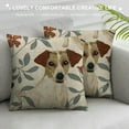 thumbnail image 3 of Orinice Flax Throw Pillow Cover Russel Jack Russell Terrier of Dog Cute Funny Pet  Pillowcase Home Decor Square Cotton Linen Pillow Case Cushion Cover White, 3 of 5