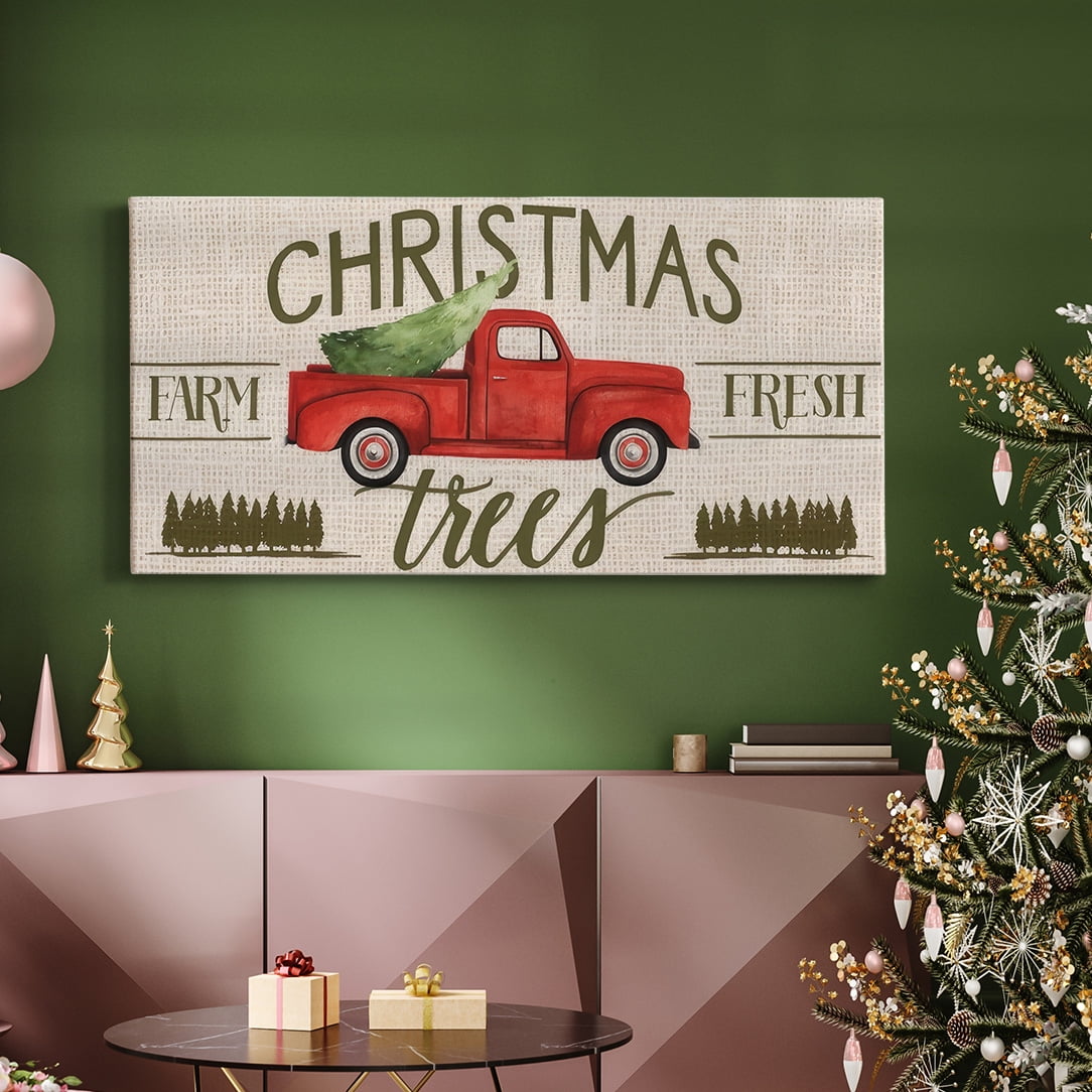 Christmas on the Farm Collection C- Gallery Wrapped Canvas