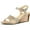 Rose Gold, variant on Women Dressy Peep Toe Wedge Sandal Strappy Open Toe Faux Suede Wedges Bridal Wedge Heels for Wedding Evening Summer