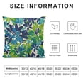 thumbnail image 6 of Acheng Navy Blue Green Teal Pillow Covers, Modern Geometry Dahlia Floral Print Decorative Throw Pillow Covers Outdoor Farmhouse Cushion Case for Home Couch Sofa Bed Decoration,Set of 2 White, 6 of 6