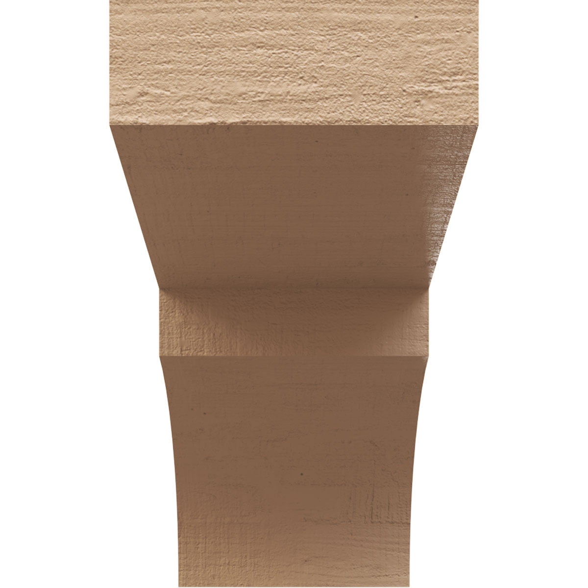 12"W x 36"D x 24"H Classic Monterey Rough Cedar Woodgrain TimberThane Corbel, Primed Tan