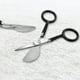 thumbnail image 1 of Tijeras con apliques de de , recortador de bordes para manualidades, mango recto Negro Macarena Tijeras de pico de pato, 1 of 8