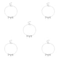 thumbnail image 3 of Minnieouse Tobilleras con cuentas en forma de estrella de oro y plata con diamantes de imitación Estilo simple Regalos para el día de San Valentín plata 5piezas Minnieouse CBP253045, 3 of 5