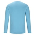 thumbnail image 6 of 50% Off Clear! Long Sleeve Tops for Men Solid Color Sunscreen Is Lightweight Breathable And Solid Color Long Sleeved Light Blue, L, 6 of 7