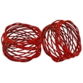 thumbnail image 4 of SKAVIJ Indian Handmade Round Metal Red Napkin Rings Set of 6 for Dinner Parties, Dining Table Decoration Napkin Holder Red (Pack of 6), 4 of 5