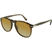 Persol Polarized PO9649S-24/57-55 Brown Oval Sunglasses