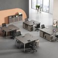 thumbnail image 2 of Drawers Study Work Desk Write Staff Executive Computer Modern Desk Reception Accessories Escritorio Ordenador Furniture HD50WD My Lux Decor Round, 2 of 31