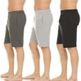 Essential Elements 3 Pack Men's Cotton Sleep Shorts, Elastic Waist, XL