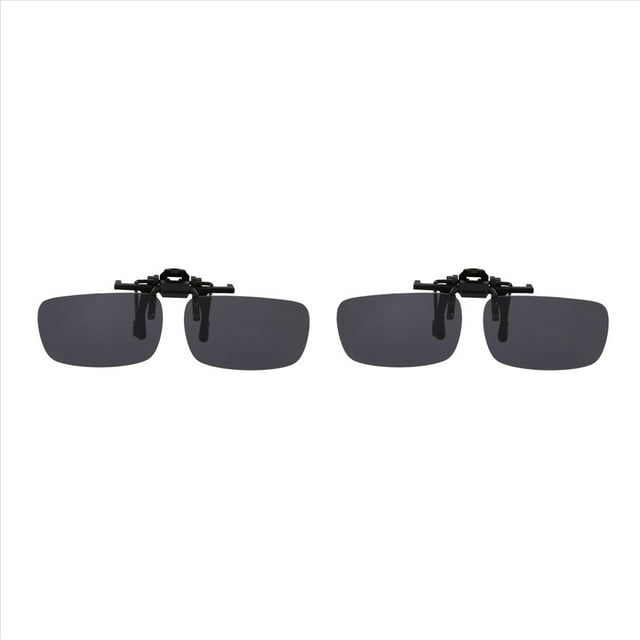 2X Lentede Gafas de Sol con Clip del Tilon Lente Gris Rectangular Sin Polarizada