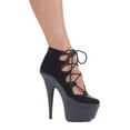 thumbnail image 2 of Ellie Shoes Womens E-609-Edgy, 6" Closed Toe Lace Up Sandal. 8 / Black, 2 of 3