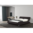 thumbnail image 3 of Greatime B1070 Contemporary Upholstered Platform Bed, King, Dark Brown, 3 of 4