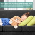thumbnail image 3 of Latest Checkered 4 Pieces Couch Covers for 3 Cushion Couch Extra Large High Stretch Thickened Sofa Cover for Dogs Pets Anti Slip Furniture Protector Sofa Slipcovers (X Large, Black Checkered), 3 of 7