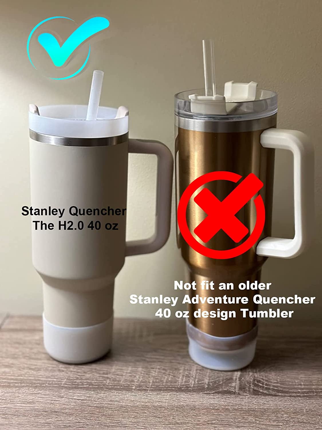 2Pcs Silicone Boot for Stanley Quencher H2.0 40 oz 30 oz Tumbler