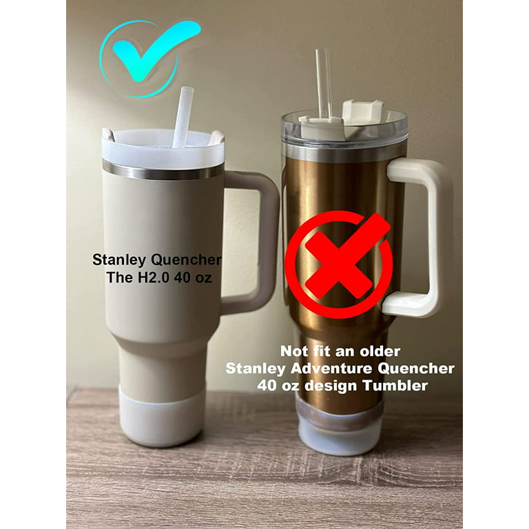 2 PACK Silicone Boot and 2 PACK Silicone Straws for Stanley Quencher H2.0 40  oz