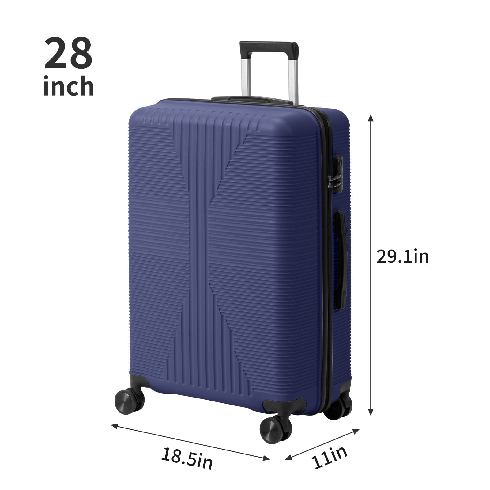 3 Piece Luggage Set 20/24/28 Inch 360 Silent Spinner Wheels Hard Shell Suitcase for Family Business Travel