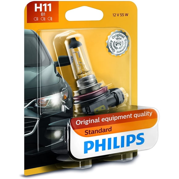 Philips 12362B1 H11 Standard Halogen Replacement Headlight Bulb, 1 Pack