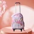 thumbnail image 3 of Mochila para carros para niones, bolso escolar de niños segedas resistentes un agua reflectante 2 ruedas para viajar, 3 of 7