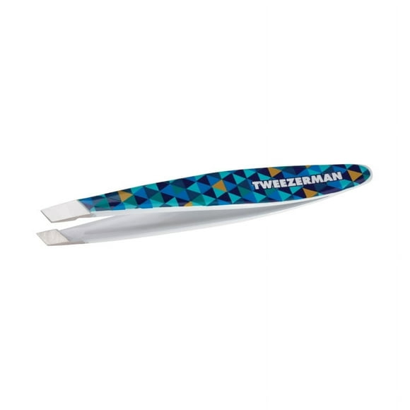 Tweezerman Mini Pince Oblique Mosaïque Bleue