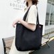 thumbnail image 5 of Bolsas de lona Bolsa de mano reutilizable Bolsa de compras Bolsas de hombro Niñas Mochilas escolares Bolsa de libros para niñas Negro, 5 of 5
