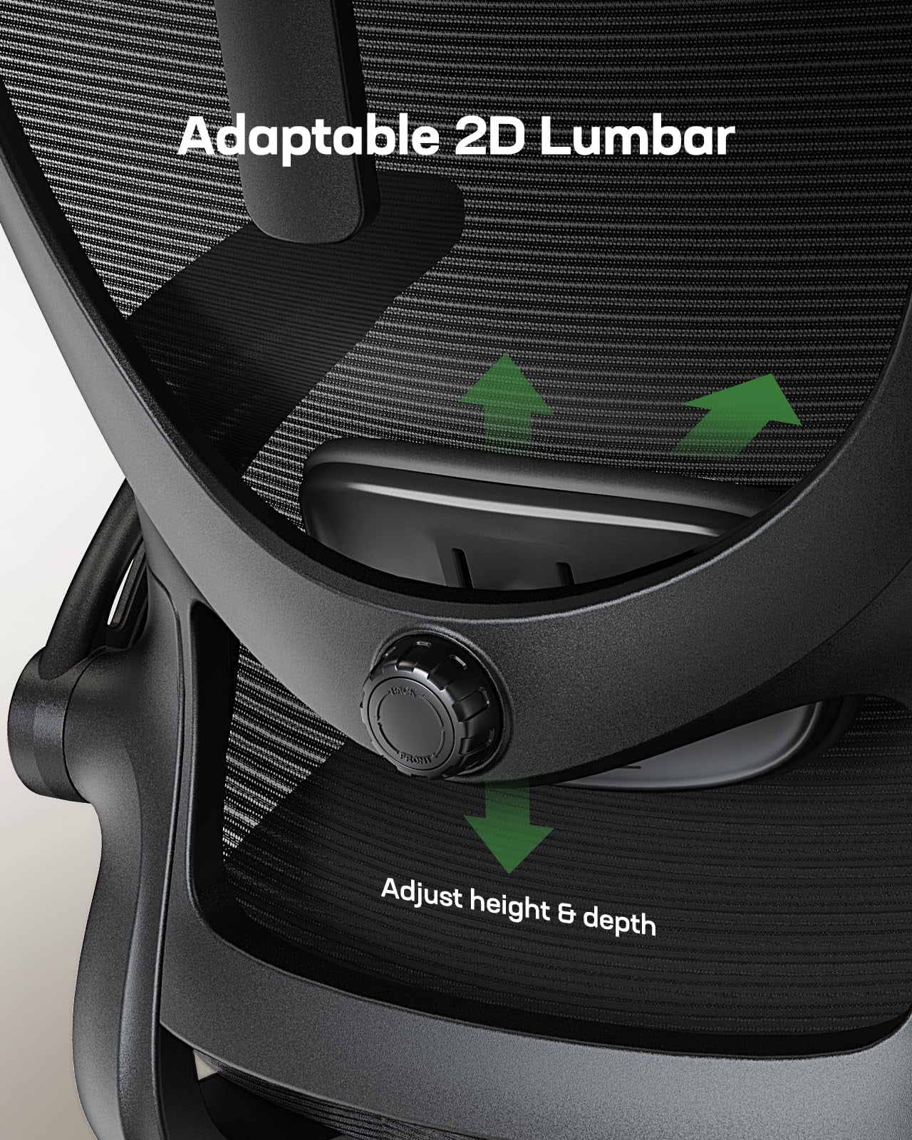 Ergonomic Office Chair: Desk Chair With High Back Mesh And Adjustable Lumbar Support Rolling Work Swivel Task Chairs Wheel 3d Armrests Headrest