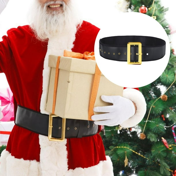 PU Leather Xmas Belt Decorative Santa Claus Belt Christmas Belt for Cosplay Role 6cmx120cm