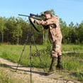 thumbnail image 2 of Aluminum Shooting Tripod - Rifle Rest with Saddle Clamp Head, 360 Rotate, 24"-65" Monopod Bipod Support, 2 of 7