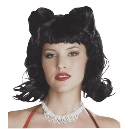 Retro French Twist Black Wig Adult Halloween Accessory Walmart