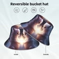thumbnail image 3 of Kll Fox Couple Bucket Hat for Women Men Packable Travel Beach Sun Hat Outdoor Rave Accessories Reflective Fisherman Cap, 3 of 6