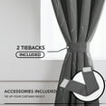 Deconovo Gray Blackout Curtains for Bedroom, 84 inch Long, Grommet Thermal Insulated Curtains