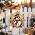 thumbnail image 3 of Sulaicai Christmas Snowman Snowflake‑Shaped Diamond Art Hanging Ornament, Holiday Acrylic Xmas Pendant for Window, Door, Wall and Indoor Home Holiday Decor, 3 of 6