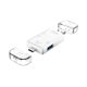 thumbnail image 1 of Lector de tarjetas 6 en 1 OTG USB 3.0 tipo C para tarjetas Secure Digital/TF (blanco), 1 of 5