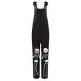 thumbnail image 5 of Gibobby Monos Holgados Mono largo suelto con bolsillo y correa con estampado informal a la para mujer(Rosa， XXL), 5 of 5
