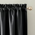 thumbnail image 4 of Sun Zero Malmo 1-Piece Theater Grade Extreme 100% Blackout Rod Pocket Curtain Panel, 52"X84", Coal, 4 of 11