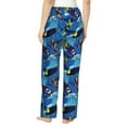 thumbnail image 3 of Goofa Hawaiian Style Printed Soft Pajama Pants for Women, Wide Leg Comfy Casual Lounge Yoga Pants-XX-Large, 3 of 9