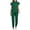 Green, variant on Scrub Sets for Women Solid Color Casual Nurse Protective Uniform Short Sleeved Round Neck Shirt Set
