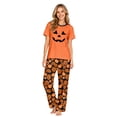 thumbnail image 2 of Grblisyd Halloween Family Matching Pajamas Sets Pumpkin Print Short Sleeve Top & Pants Two Piece Set Sleepwear Pjs, 2 of 8