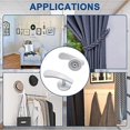 thumbnail image 2 of Curtain Holdback, 4 Pcs Wall Mounted Drapery Tiebacks , Heavy Duty Metal Decorative Window Drapery Holder Curtain Hook, 2 of 5
