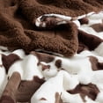 thumbnail image 3 of Better Homes & Gardens Faux Fur and Sherpa Throw, 50" x 60", Cow, 3 of 6